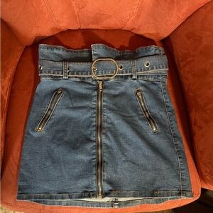 American Bazi Blue Mini Skirt